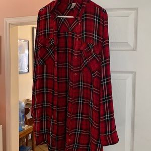 Divided Brand light flannel shirt. Extra long.